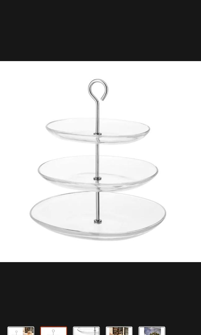Ikea glass cake stand, Furniture & Home Living, Kitchenware & Tableware