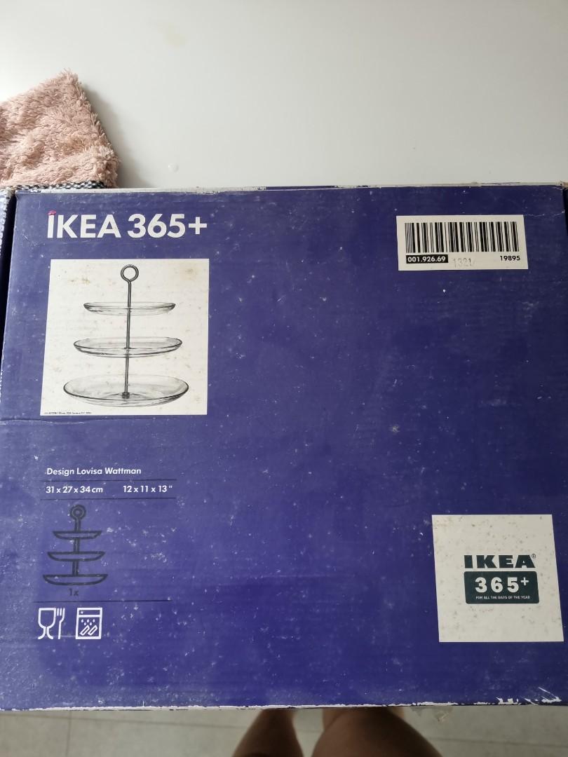 Ikea glass cake stand, Furniture & Home Living, Kitchenware & Tableware