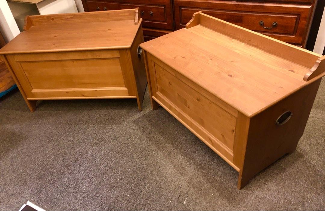 Ikea LEKSVIK truhe storage bench, Furniture & Home Living, Furniture