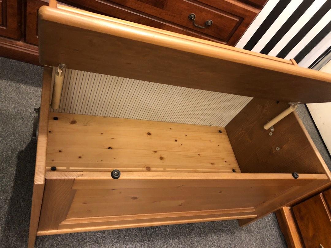 Ikea LEKSVIK truhe storage bench, Furniture & Home Living, Furniture