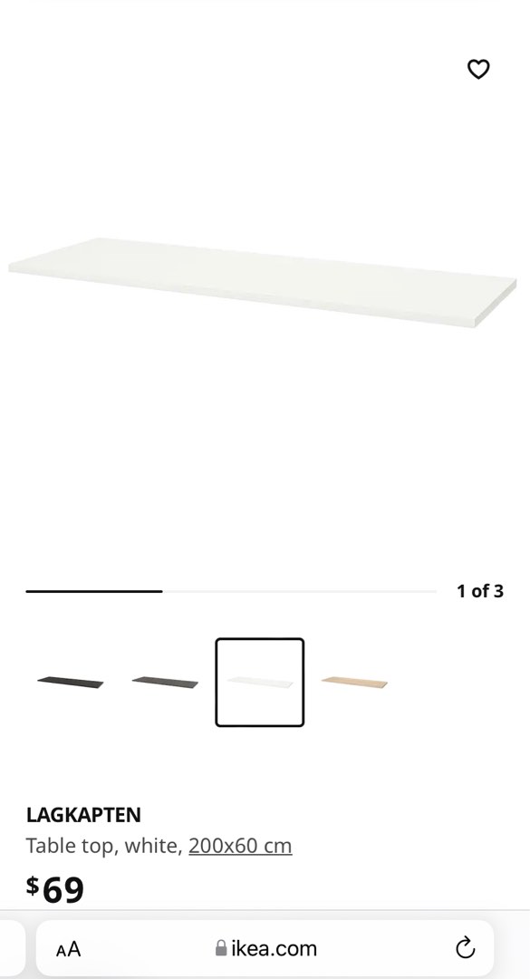 IKEA Table Top White 2m 200cm Furniture Home Living Furniture ikea-table-top-white-2m-200cm-furniture-home-living-furniture