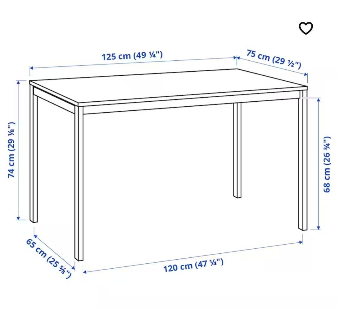 Ikea table with chairs, Furniture & Home Living, Furniture, Tables