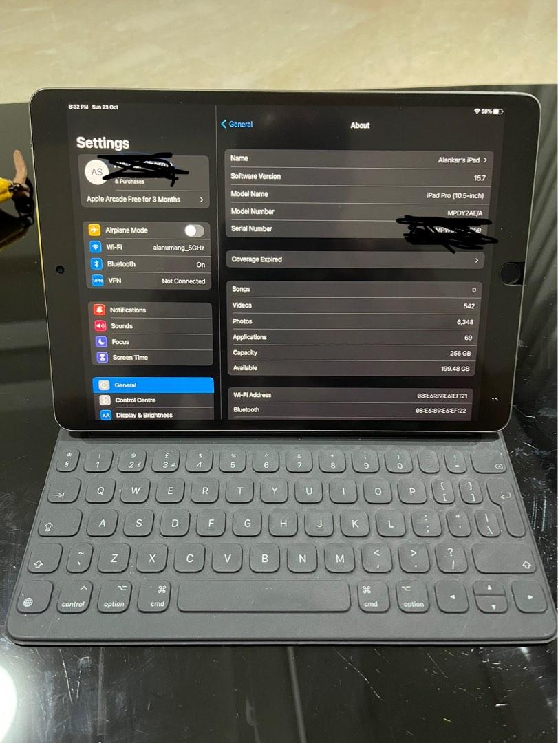 iPad Pro 10.5 256gb + keyboard + pencil, Mobile Phones & Gadgets 