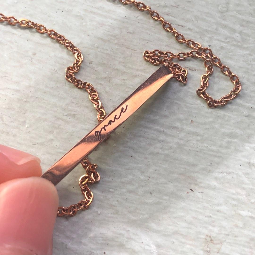 Christian hot sale bar necklace