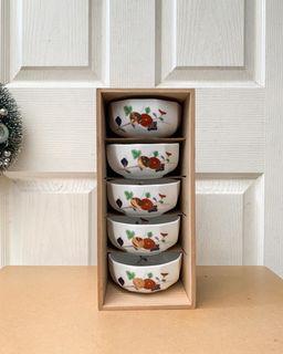 Japan ceramic bowls set with box