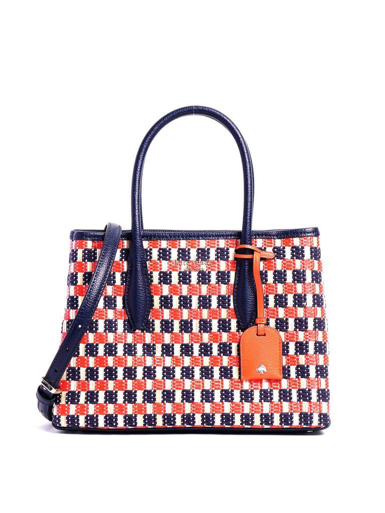 Kate spade red top white and blue purse
