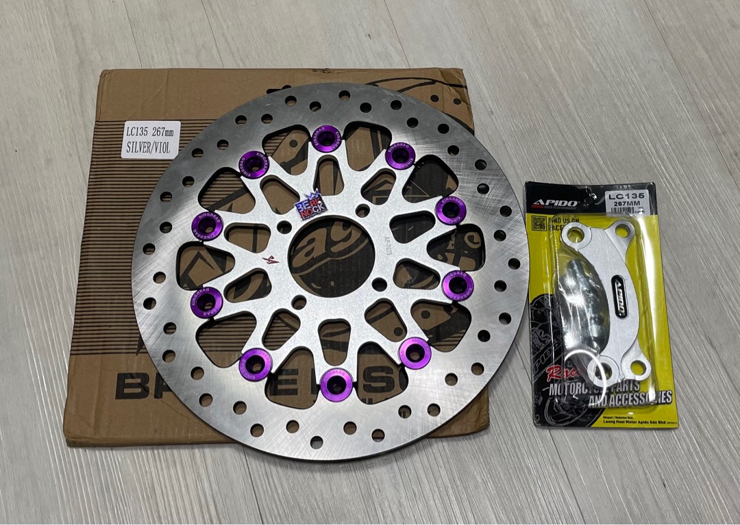 Brake Caliper + 267mm Bracket Spark 135 X1R FZ150, Motorcycles, Motorcycle  Accessories on Carousell