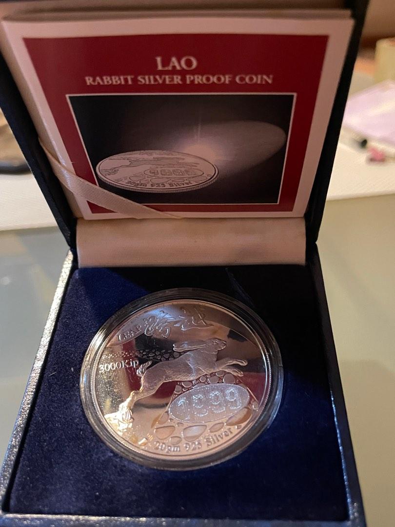 Lao Rabbit Silver Proof Coin - 1999, Hobbies & Toys, Memorabilia ...