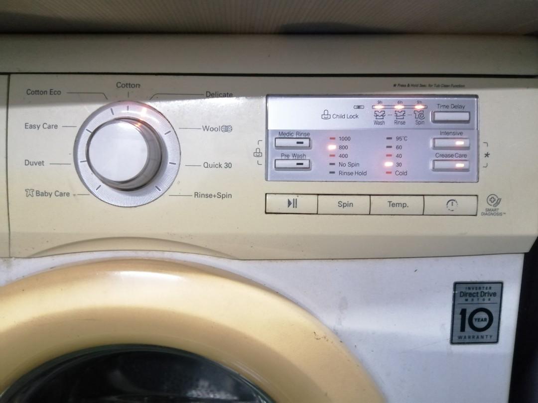 LG Front Load inverter (Direct Drive) Washing Machine 7KG, TV & Home