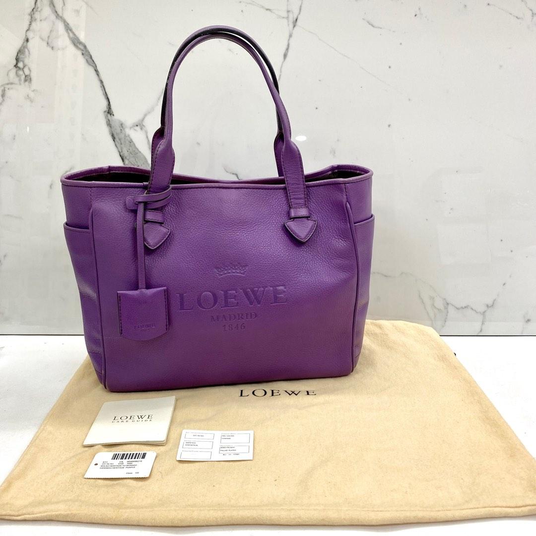 LOEWE PURPLE HERITAGE TOTE BAG 227029432 Women s Fashion Bags Wallets Tote Bags on Carousell