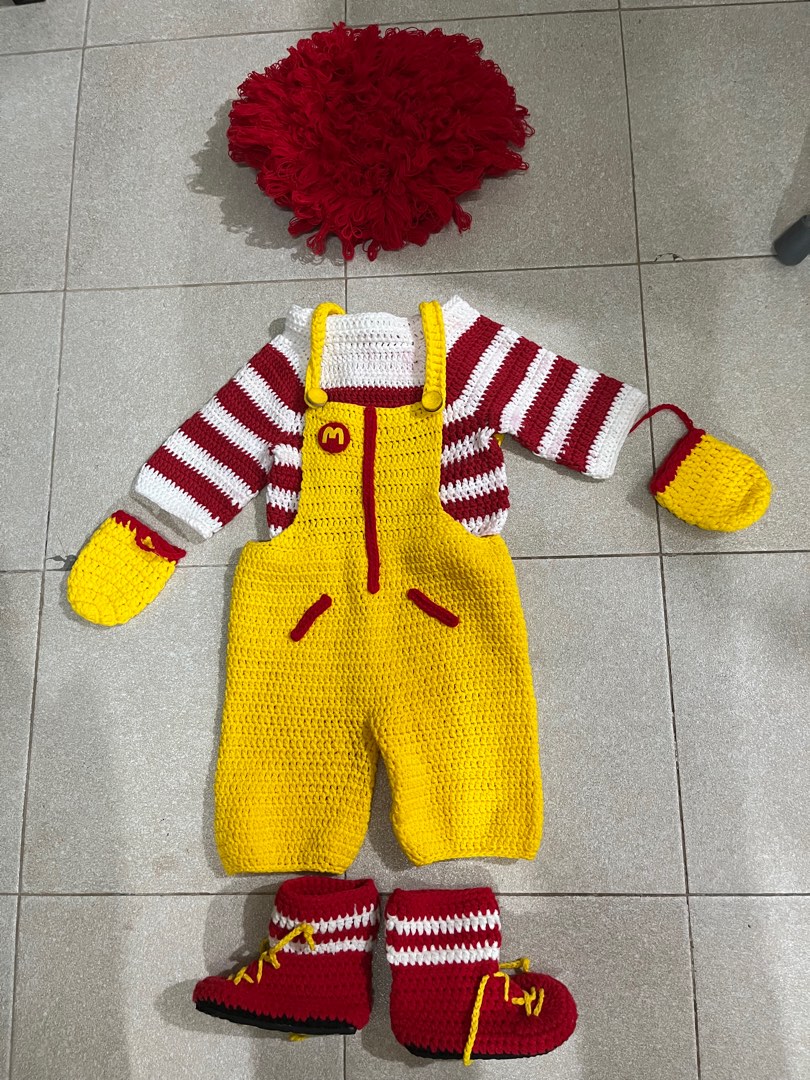 Mcdonalds Costume Set Unique Halloween Costume for Trick or Treat, Babies & Kids, Babies & Kids Fashion on Carousell
