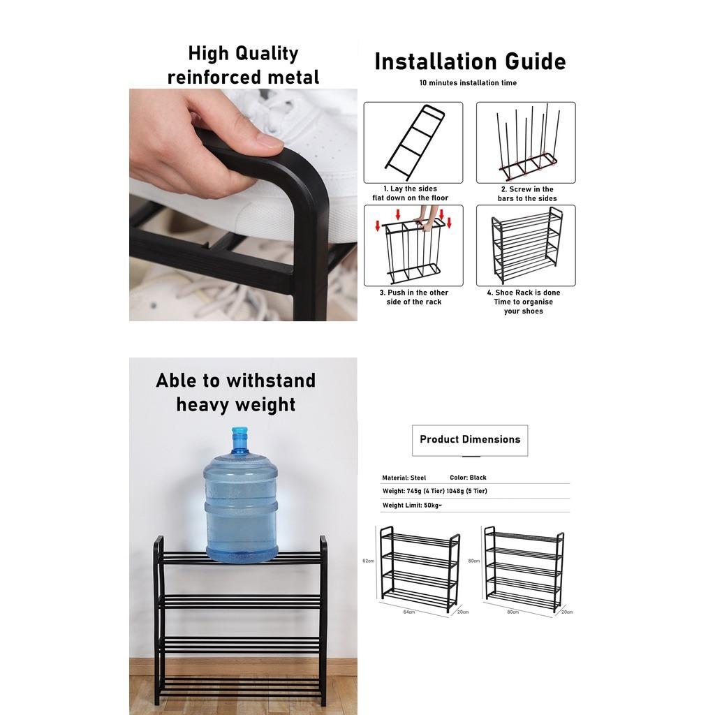 Metal Shoe Rack/ Minimalist Design Shoe Rack/ BTO Choice/ High-Density ...