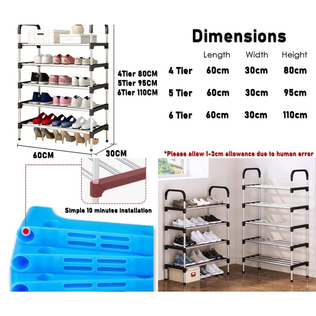 Metal Shoe Rack/ Minimalist Design Shoe Rack/ BTO Choice/ High-Density ...