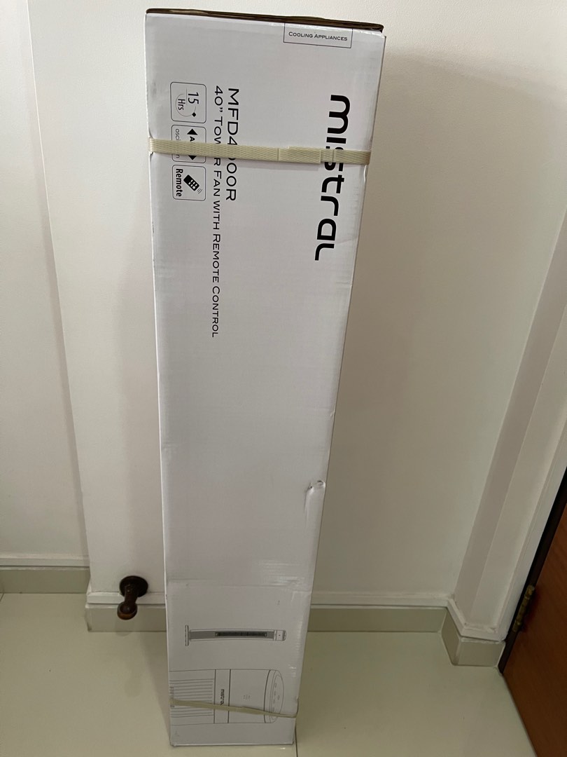 New Mistral tower fan with remote control, TV & Home Appliances, Other