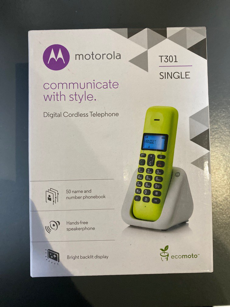 Motorola T301 Single Digital Cordless Phone, TV & Home Appliances