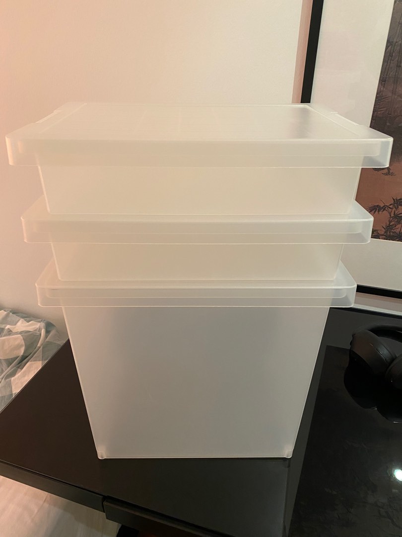 Muji Stackable Storage Box (x3), Furniture & Home Living, Home
