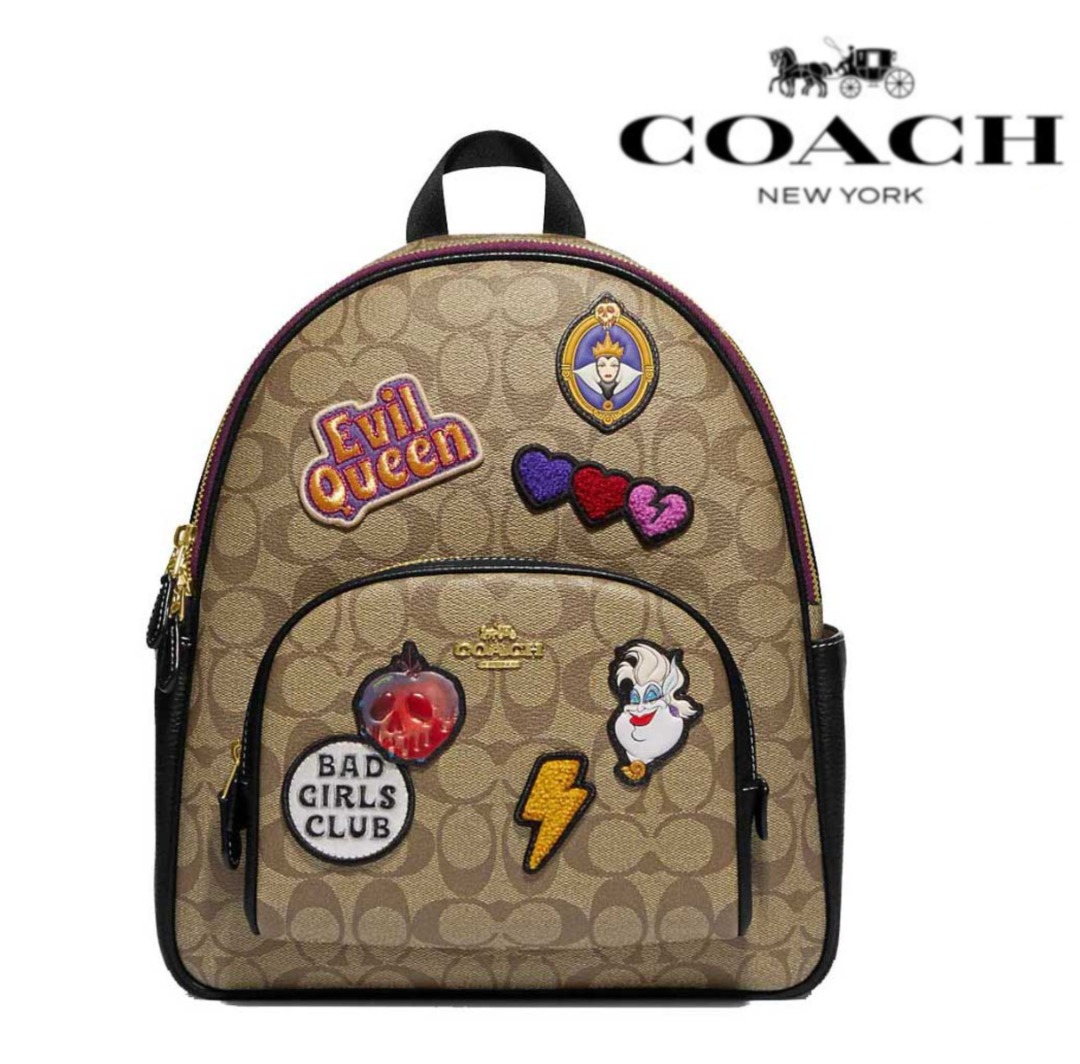 Mickey mouse patch top campus backpack by coach