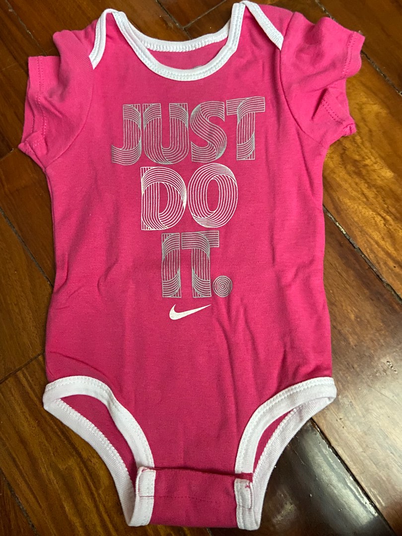 Nike Hot Pink Onesie, Babies & Kids, Babies & Kids Fashion on Carousell