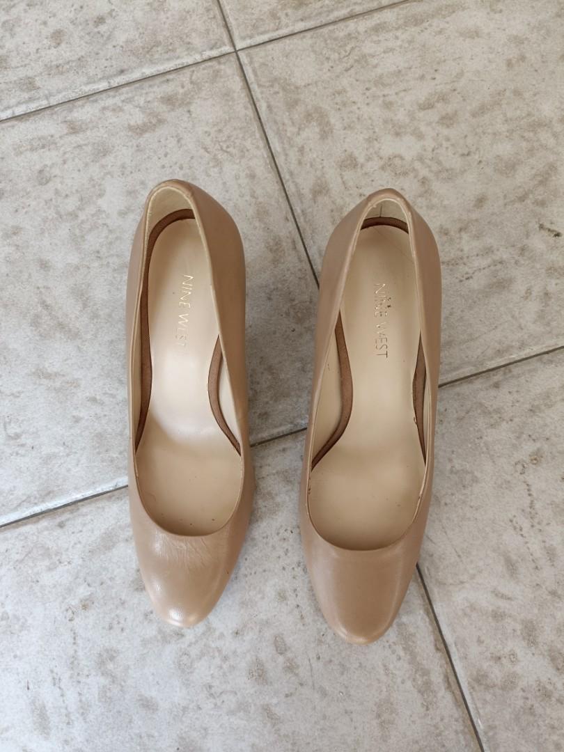nine west nude shoes