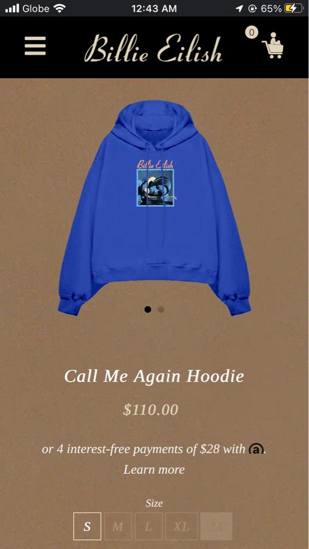 Official Billie Eilish Call Me Again Hoodie, Men's Fashion, Coats