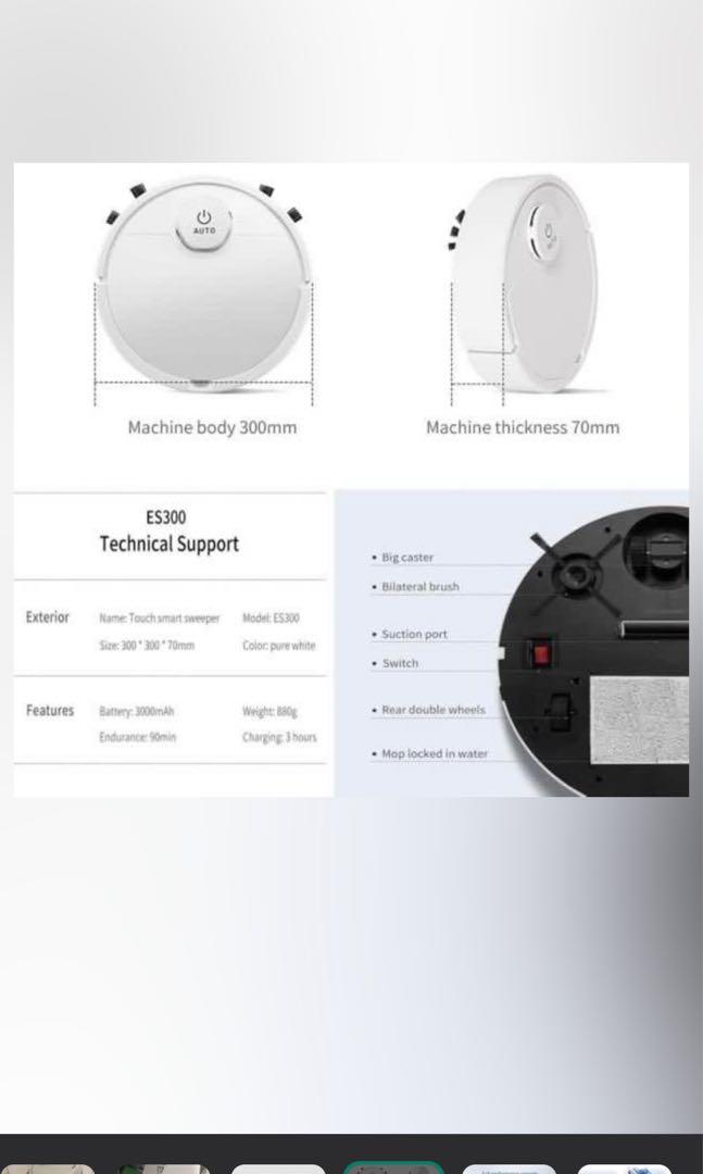 Original ES300 robot vacuum cleaner, TV & Home Appliances, Vacuum Cleaner & Housekeeping on