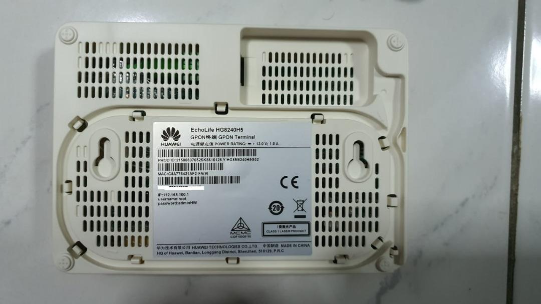 Original Huawei Hg8240h5 Echolife Gpon Terminal Modem Computers And Tech Parts And Accessories 0165