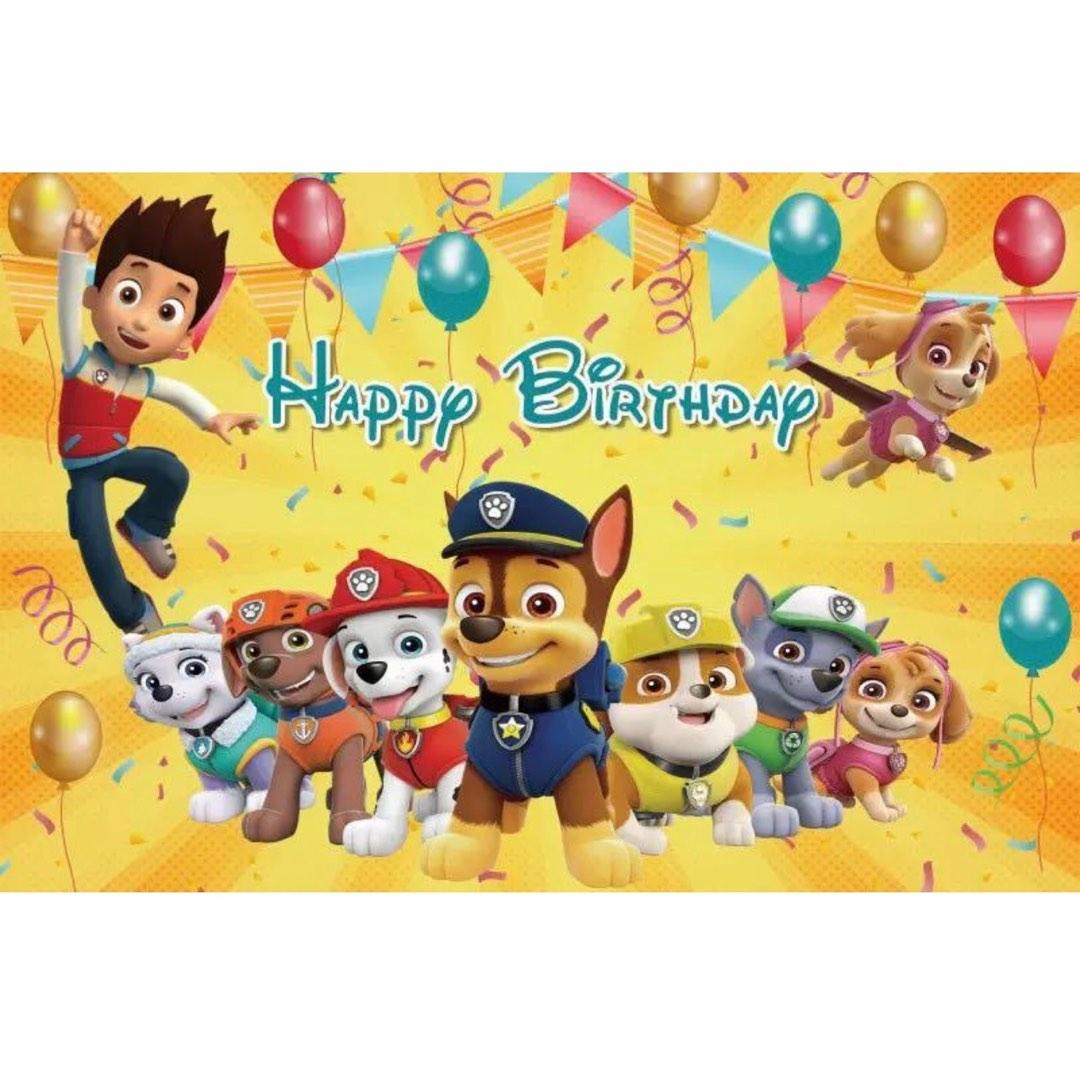 Paw Patrol party supplies birthday banner backdrop/ party deco