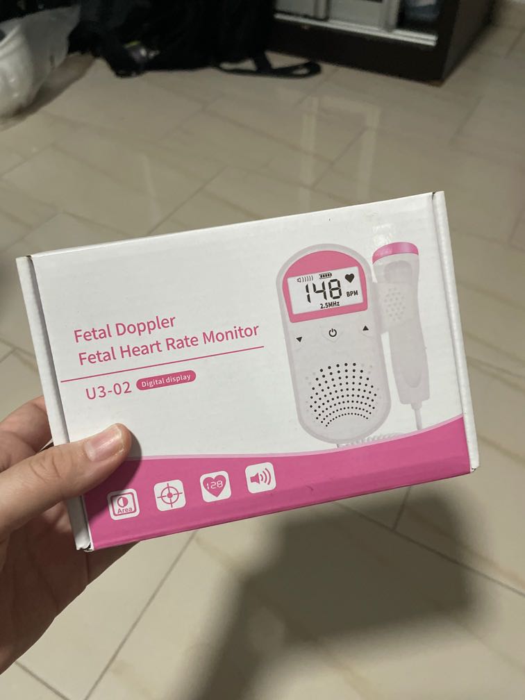 Pocket Fetal doppler Baby heart rate detector ultrasound heartbeat ...