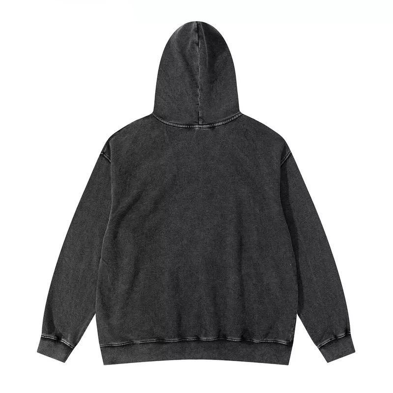 Black acid wash hoodie store