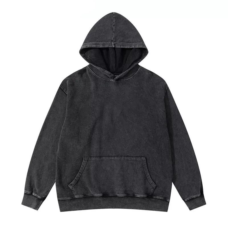 Washed out black top hoodie