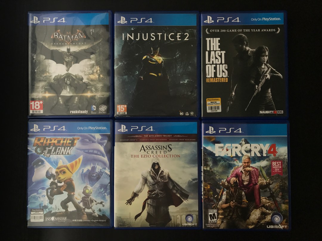 PS4: Far Cry 4, Arkham Knight, AC Ezio Collection, TLOU, Injustice 2 ...