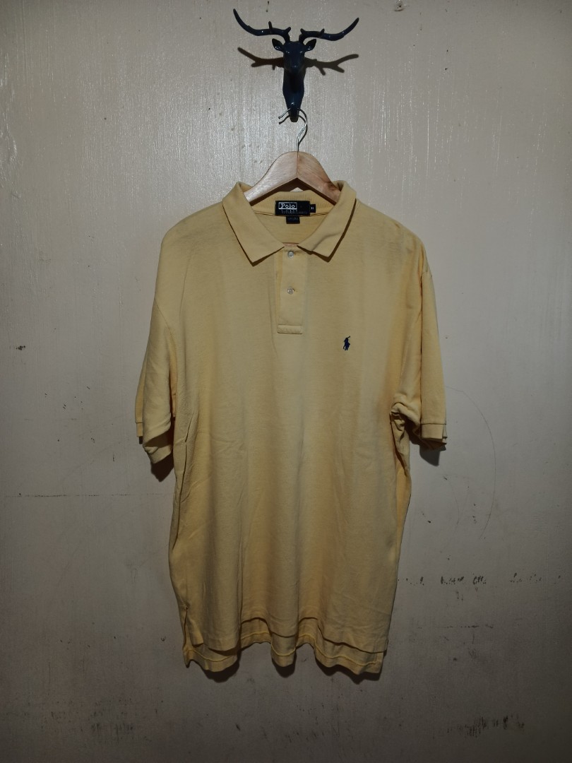 Ralph Lauren Polo Shirt Blonde Yellow, Men's Fashion, Tops & Sets ...