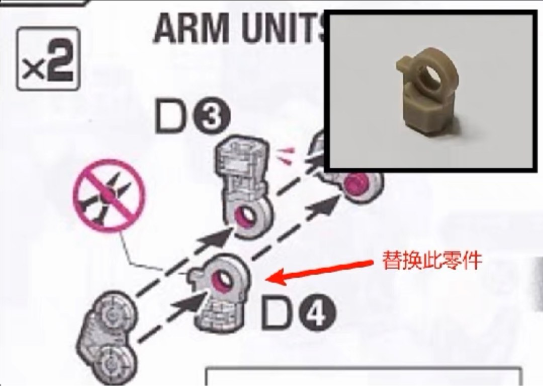 Toy Arm. Remove RG God Gundam Elbow / Arm Joint Replacement Parts D4 - remove ugly gap ...