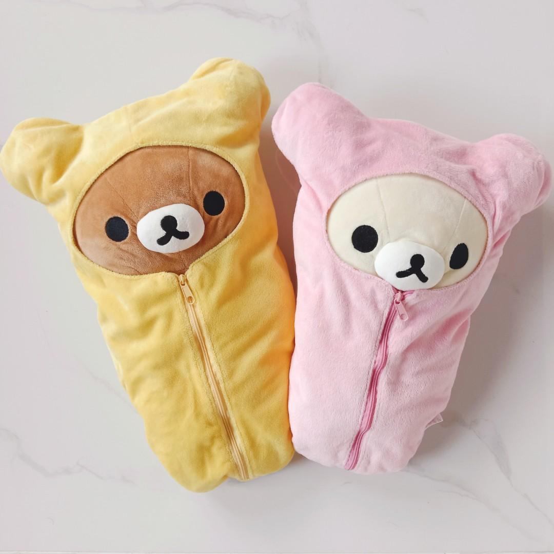 Rilakkuma and Korilakkuma in Reversible Sleeping Bags Plush