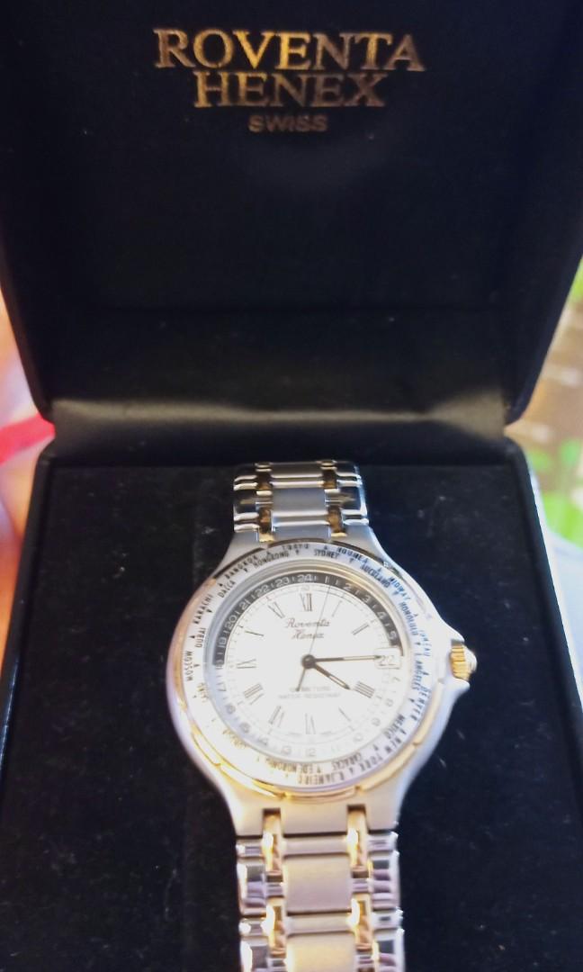Roventa Henex World Time Swiss Watch Men s Fashion Watches