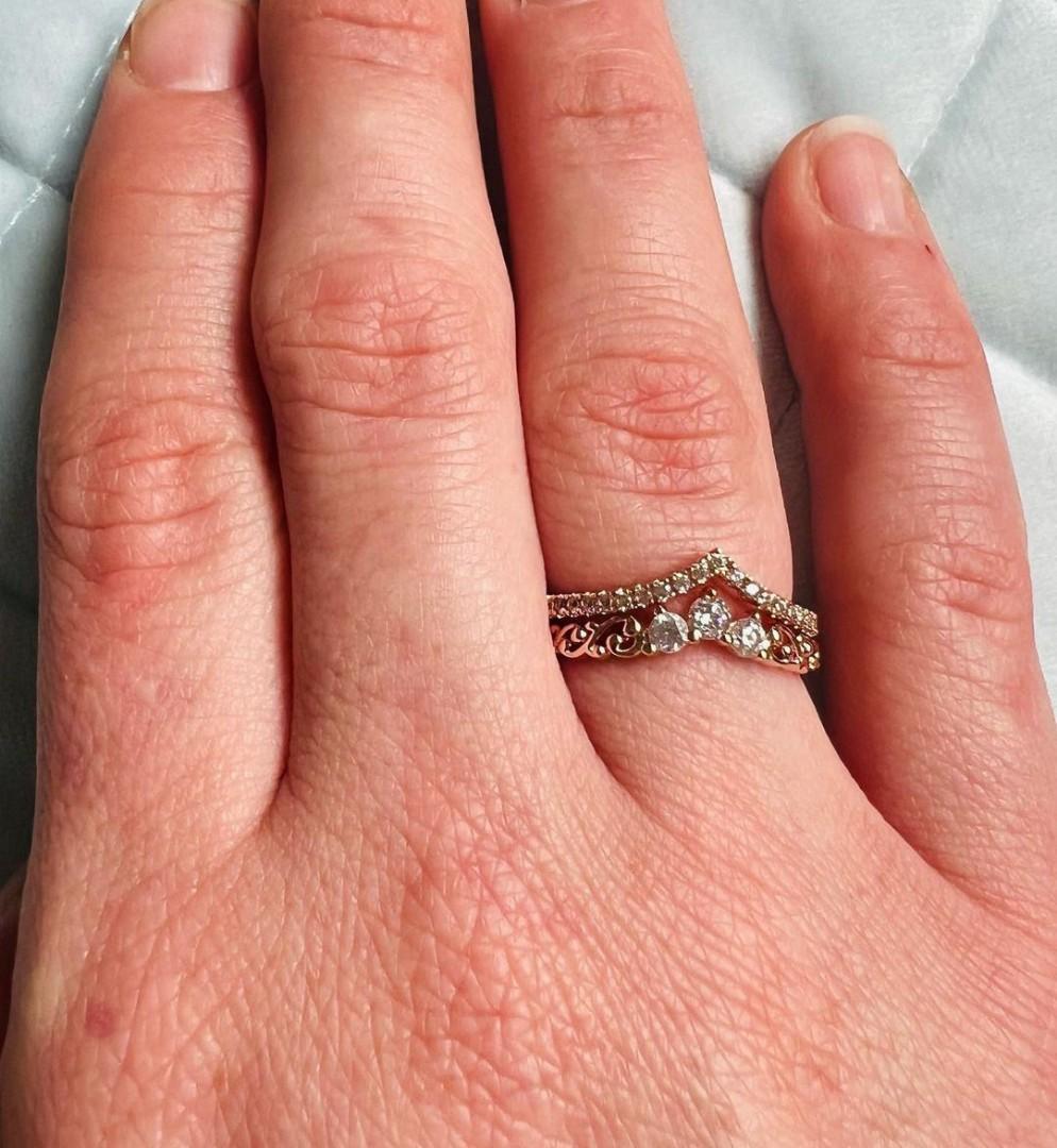 Pandora regal band outlet ring rose gold