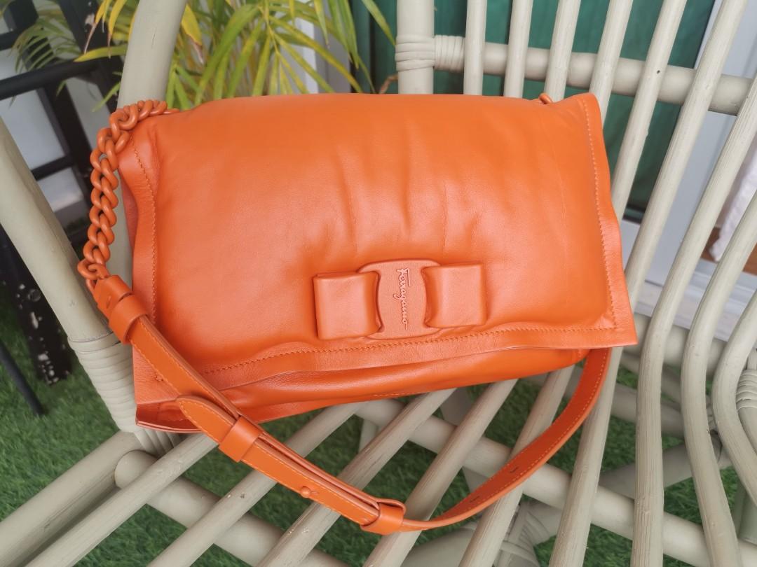 Ferragamo 'viva Mini' Shoulder Bag in Orange