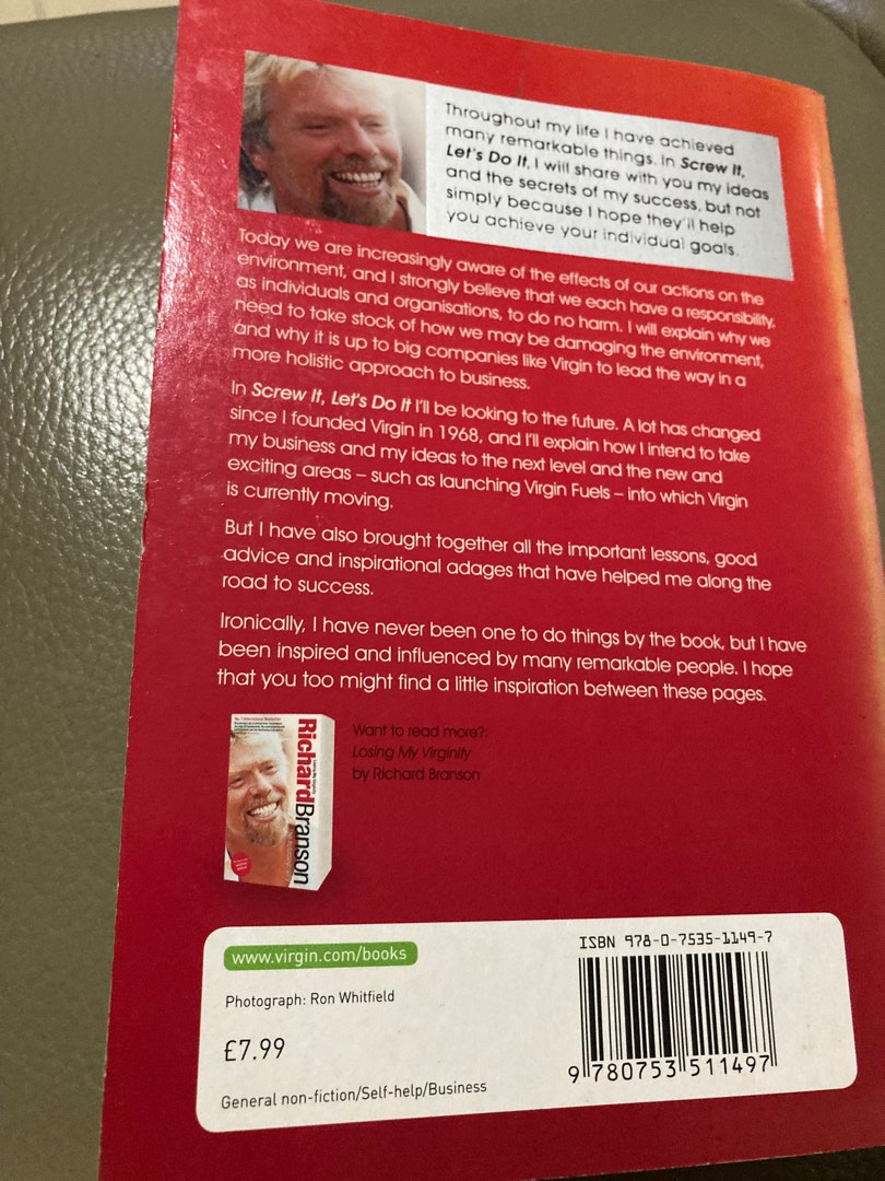 Screw It, Let’s do it Richard Branson, Hobbies & Toys, Books
