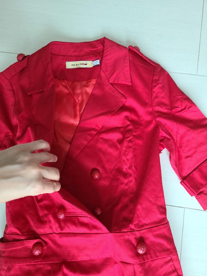 See by chloe red dress store
