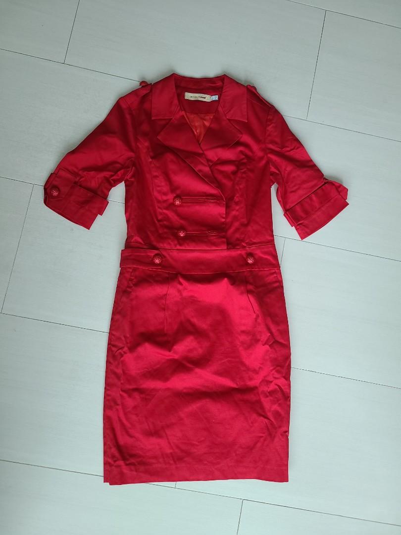 see by chloe red dress suit work size 36 Xmas Carousell