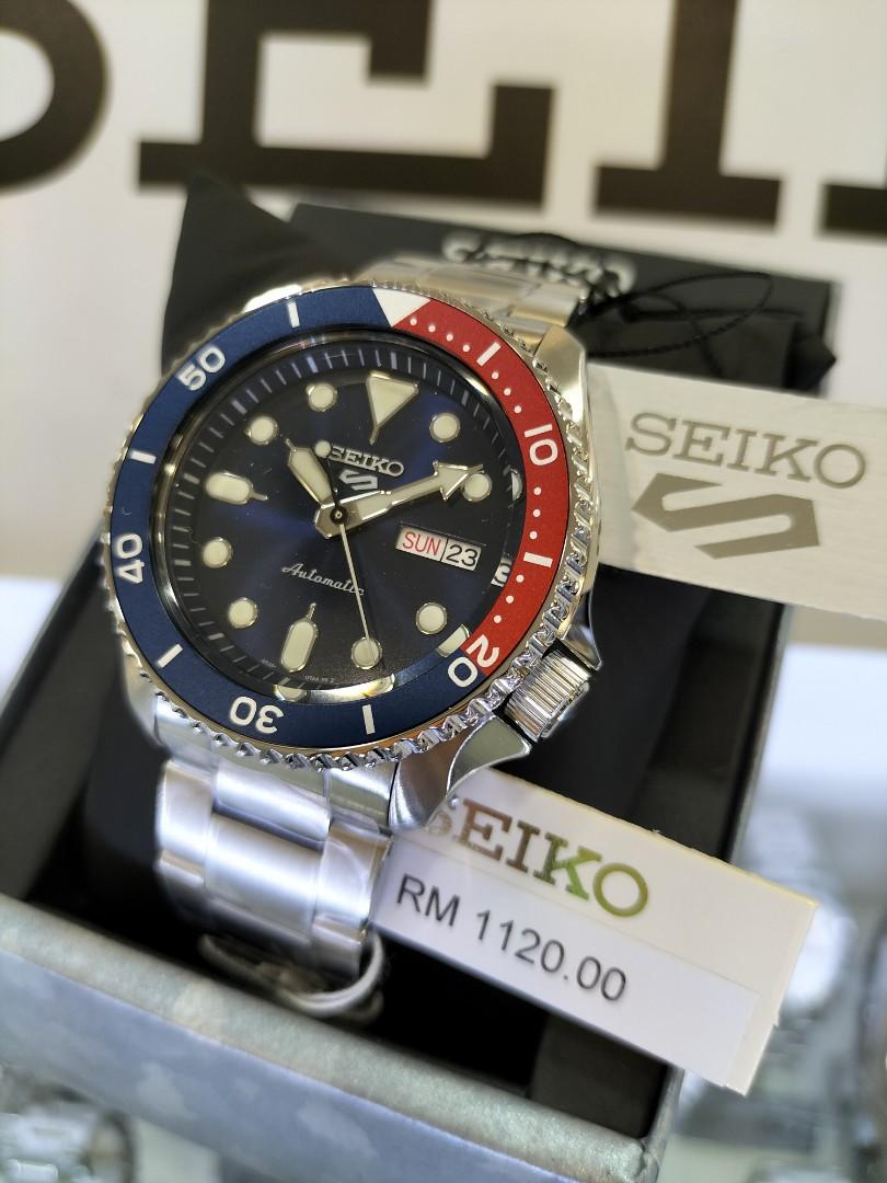 Seiko 5 Sport Pepsi Automatic SRPD53K1, Men's Fashion, Watches ...