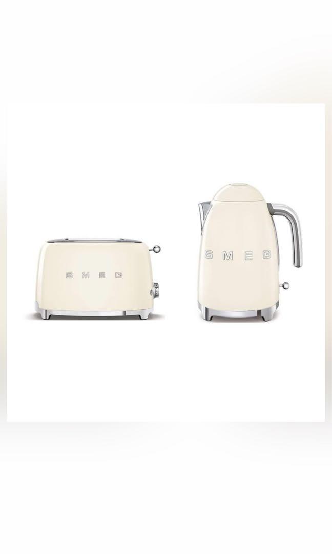 Smeg 1.7L kettle and toaster (cream), TV & Home Appliances, Kitchen