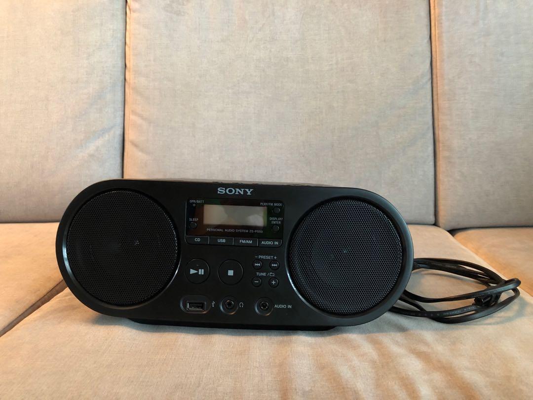 Sony Boombox ZSPS50 USB/Radio/CD Player, Audio, Portable Music Players