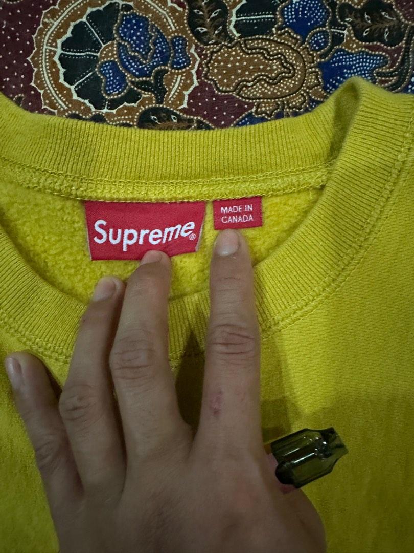 Supreme box store logo mustard