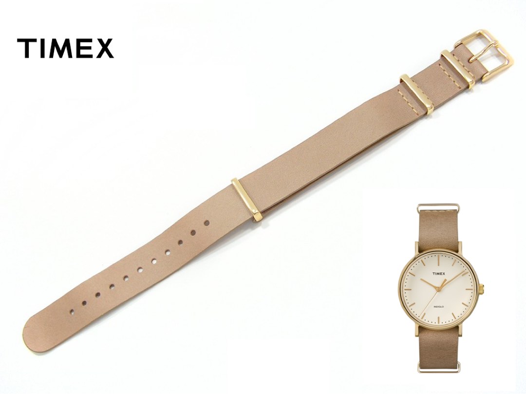 Timex 18mm Tan nato leather strap TW2P98400 Carousell