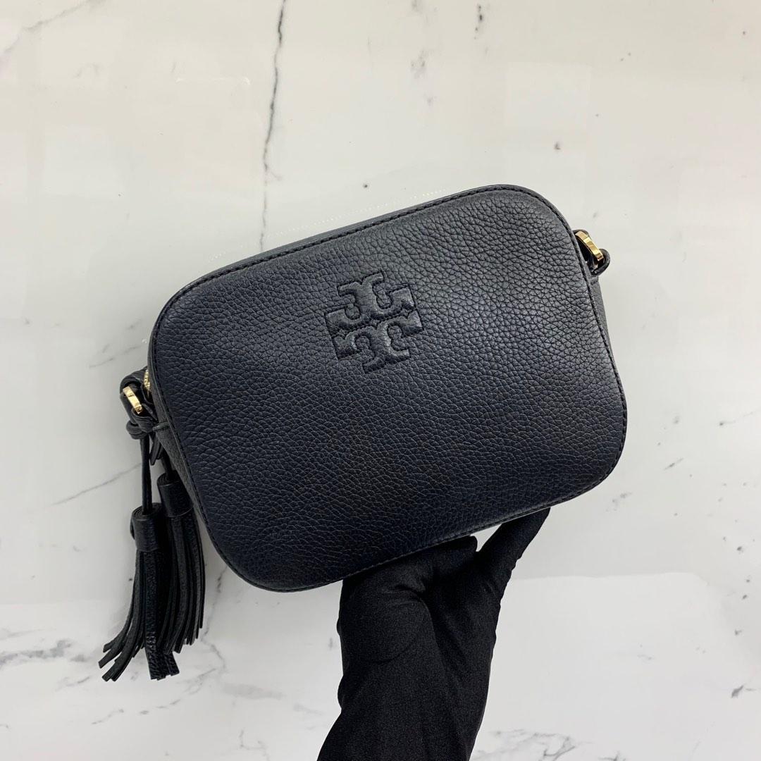 TORY BURCH BLACK CAMERA FRINGE CROSSBODY BAG 227029212