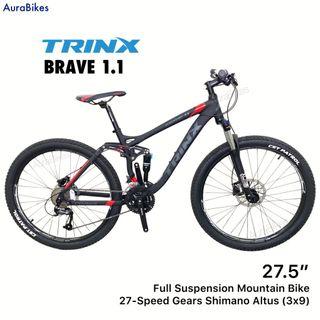 TRINX BRAVE 1.1 Full Suspension New 27.5” Mountain Bike Bicycle Aluminium Alloy Frame
