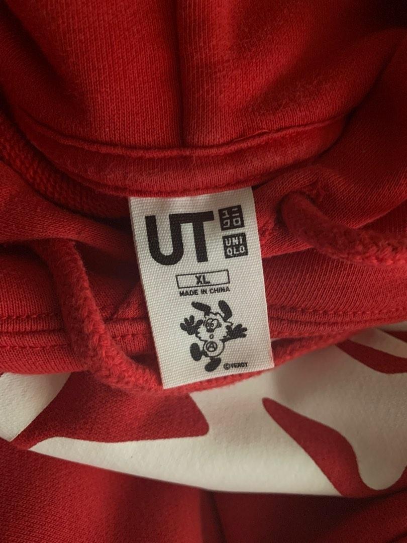 Uniqlo x Verdy Red Oversized Hoodie, Men's Fashion, Tops & Sets ...