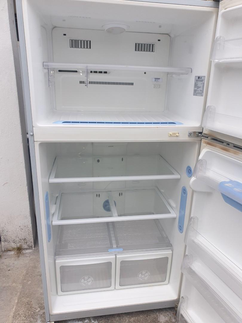 Used LG 2 doors fridge 500L, refrigerator peti sejuk peti ais, good