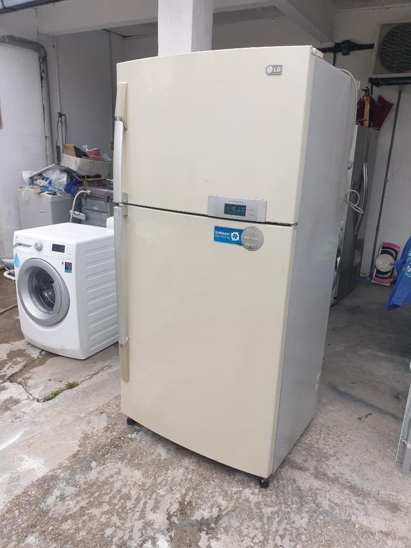Used LG 2 doors fridge 500L, refrigerator peti sejuk peti ais, good